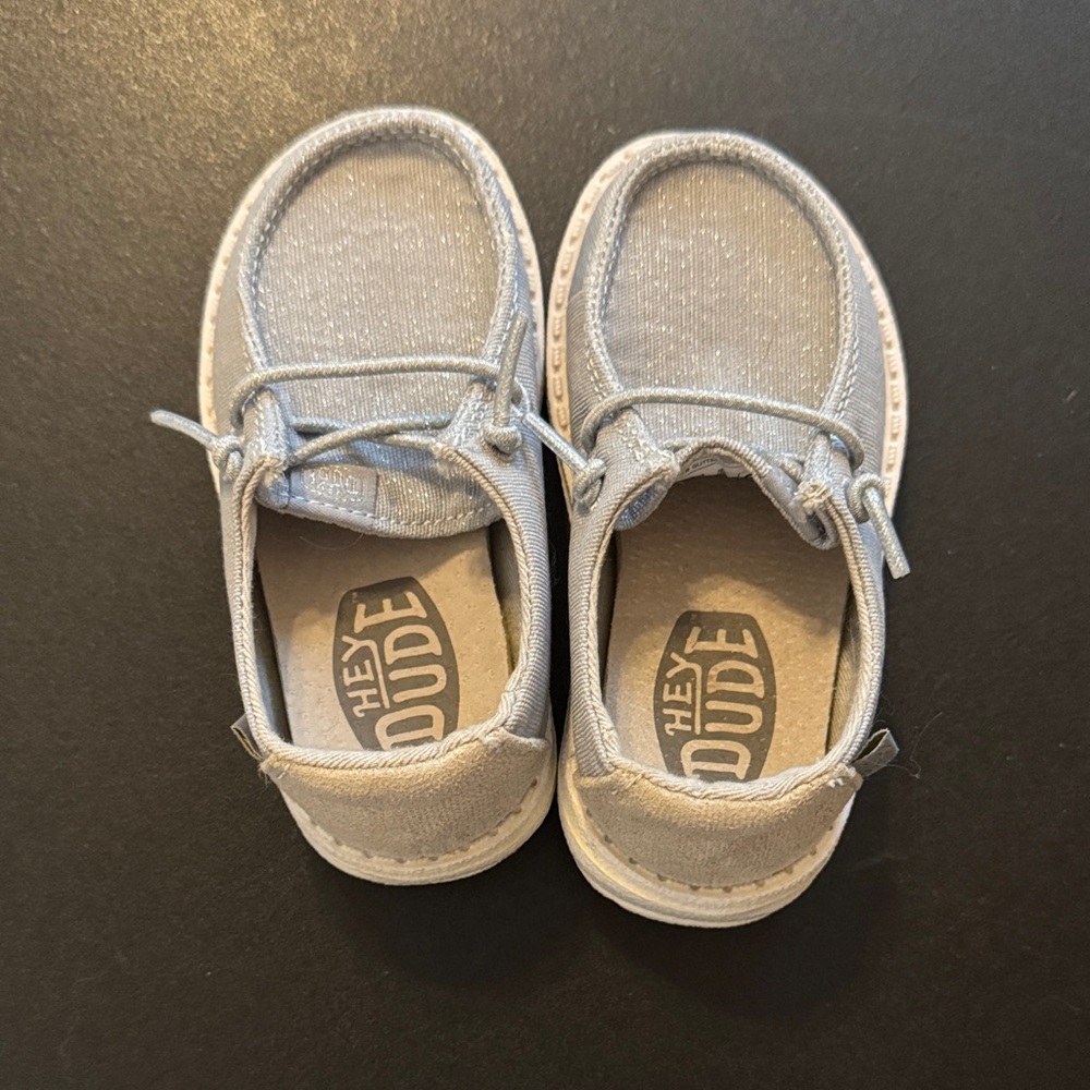 Hey Dude Kids Light Gray Moccasins